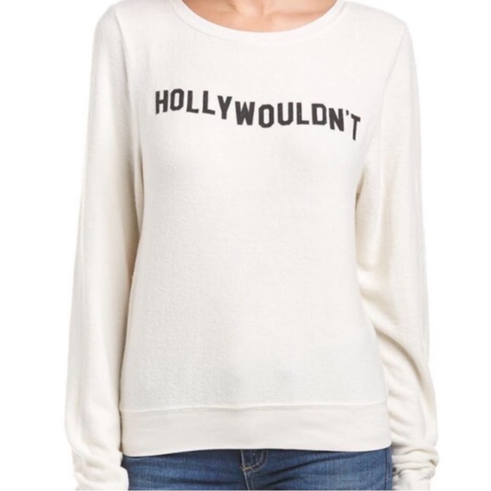 Wildfox NEW! Hollywouldn’t Cream Sommers Sweater